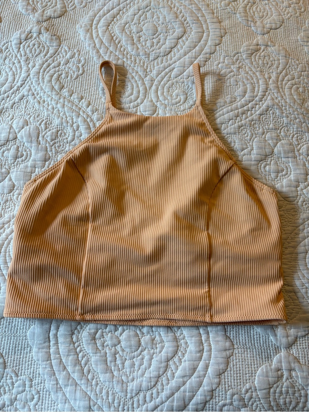 Lululemon Women’s Ribbed Cropped Tank Top in Peach